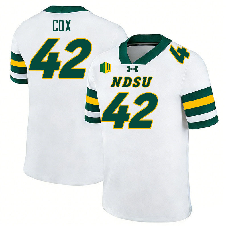 North Dakota State Bison #42 Jabril Cox College Football Jerseys,Uniforms-White